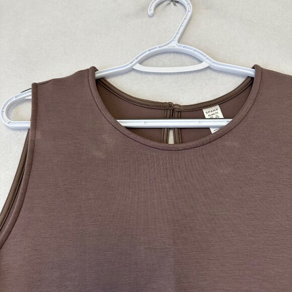 Spanx AirEssentials Jumpsuit Wide Leg Sleeveless NWT Size XL Smoke Taupe Casual - Picture 4 of 13